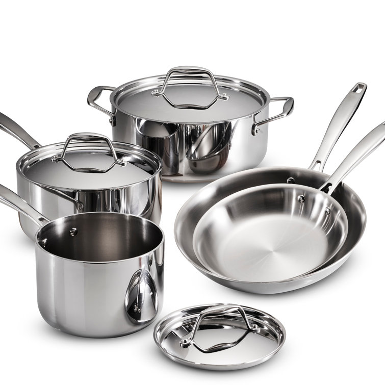 Tramontina Gourmet TriPly Clad 8 Piece Cookware Set & Reviews Wayfair